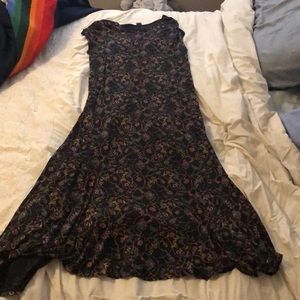 Super Rare high- lo boho floral print dress